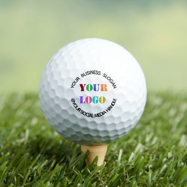 Custom Company Logo and Text Business Golf Balls (Insitu Tee)