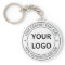 Custom Company Logo and Text Business Keychain