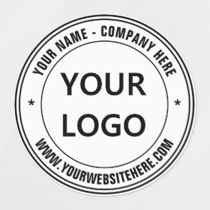 Custom Company Logo and Text Business Labels