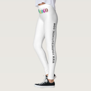 Custom Company Logo and Text Business Leggings
