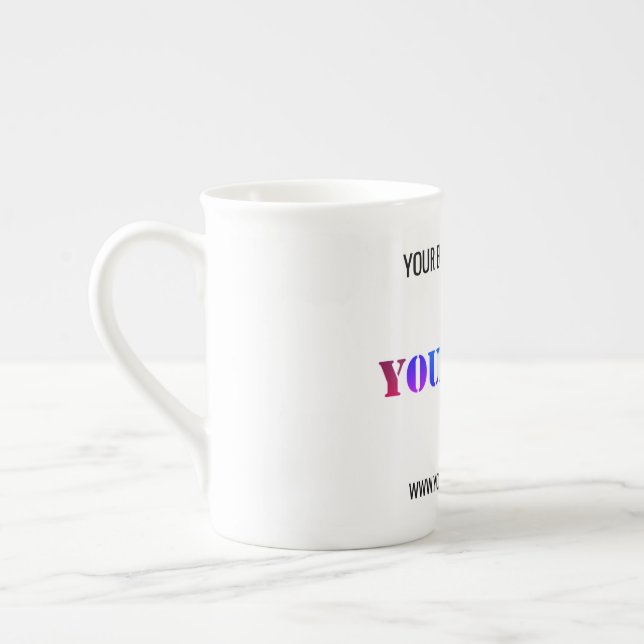 Custom Company Logo and Text Business Mug (Left)