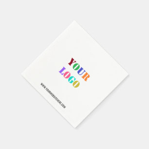 Custom Company Logo and Text Business Napkins