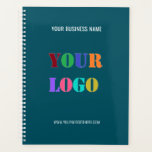 Custom Company Logo and Text Business Planner<br><div class="desc">Custom Colors and Fonts - Planners with Your Company Logo Name Website Promotional Personalized Company Office Promotion Business or Personal Customizable Colors and Text Modern Planner Gift - Add Your Logo - Image - Photo - QR Code / Name - Company / Website or E-mail or Phone - Contact Information...</div>