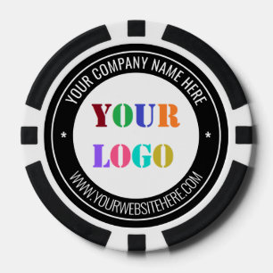 Custom Company Logo and Text Business Poker Chips