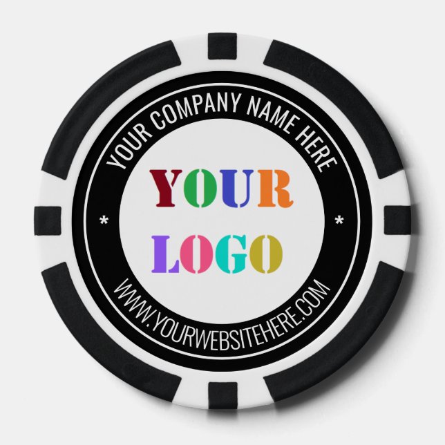 Custom Company Logo and Text Business Poker Chips (Front)