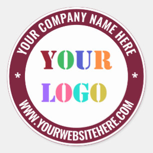 Custom Company Logo and Text Business Stickers