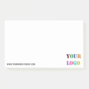 Custom Company Logo and Text Business Sticky Notes