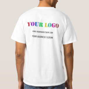 Custom Company Logo and Text Business T-Shirt