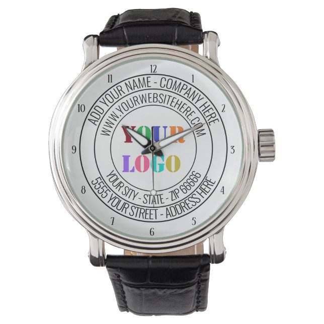 Custom Company Logo and Text Business Watch (Front)