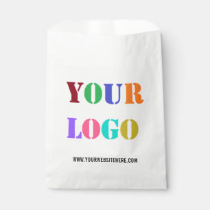 Custom Company Logo and Text Favour Bag Template