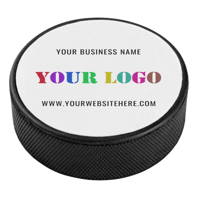 Custom Company Logo and Text Hockey Puck template (3/4)