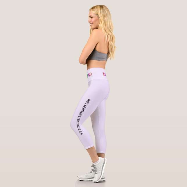 Custom Company Logo and Text Leggings Template (Left)
