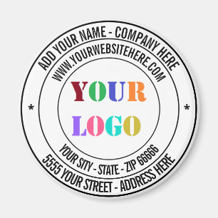 Custom Company Logo and Text Magnet Template
