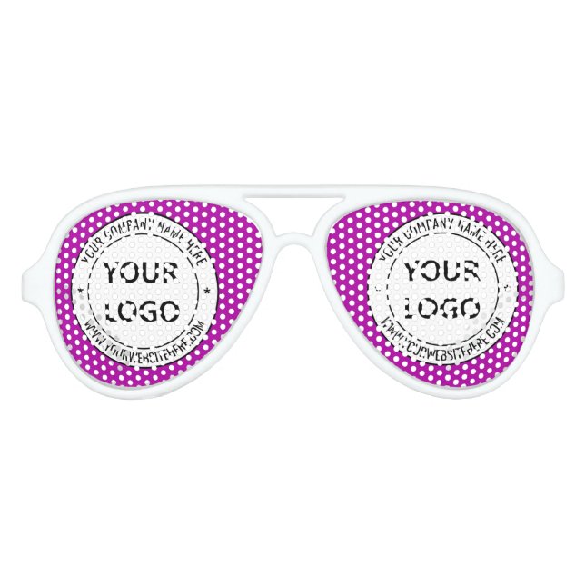 Custom Company Logo and Text Party Sunglasses Gift (Front)