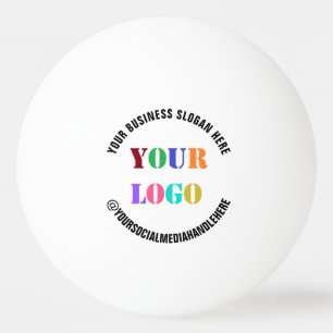 Custom Company Logo and Text Ping Pong Ball
