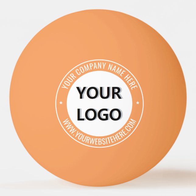 Custom Company Logo and Text Ping Pong Ball (Front)