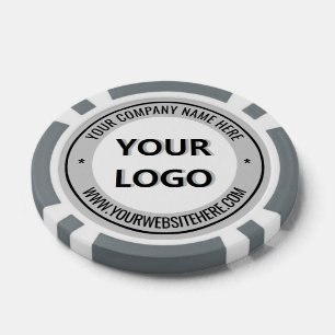 Custom Company Logo and Text Poker Chips Template