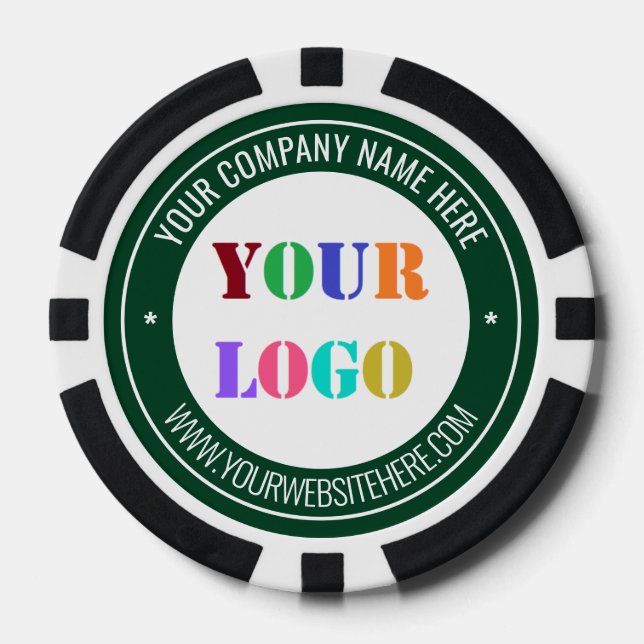 Custom Company Logo and Text Poker Chips Template (Front)