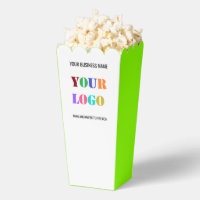 Custom Company Logo and Text Popcorn Box Template