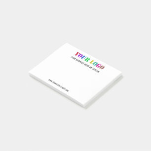 Custom Company Logo and Text Promotional Business Post-it Notes