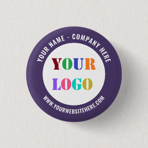 Custom Company Logo and Text Promotional Button