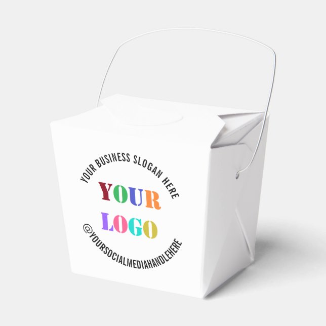 Custom Company Logo and Text Promotional Favour Bo Favour Box (Front Side)