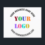 Custom Company Logo and Text Promotional Flyer<br><div class="desc">Custom Colours and Fonts - Design Your Own Personalised Flyer with Your Company Logo and Name Website or Custom Text Promotional Business Flyers / Gift - Add Your Logo / Image or QR Code - Photo / and Text - Name / Information / More - Resize and move elements with...</div>