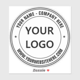 Custom Company Logo and Text Promotional Sticker