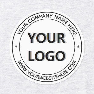 Custom Company Logo and Text Round Labels Template