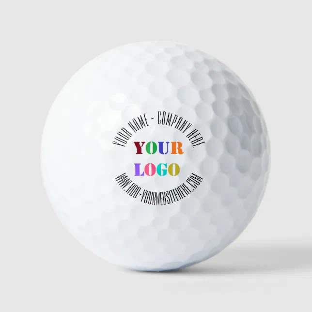 Custom Company Logo and Text Stamps Golf Balls | Zazzle