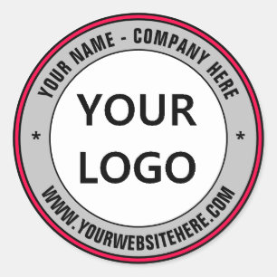 Custom Company Logo and Text Sticker Choose Colour