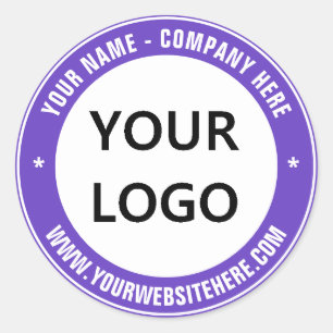 Custom Company Logo and Text Sticker - Your Colour