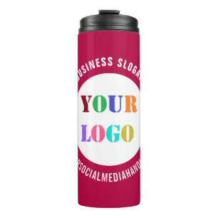 Custom Company Logo and Text Thermal Tumbler