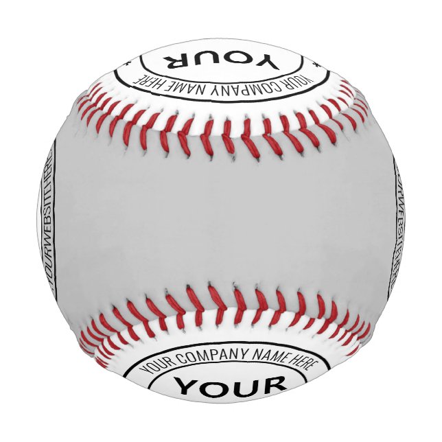 Custom Company Logo and Text Your Baseball (Front)