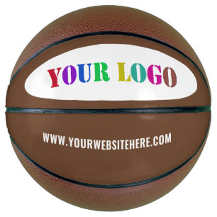 Custom Company Logo and Text Your Basketball Gift