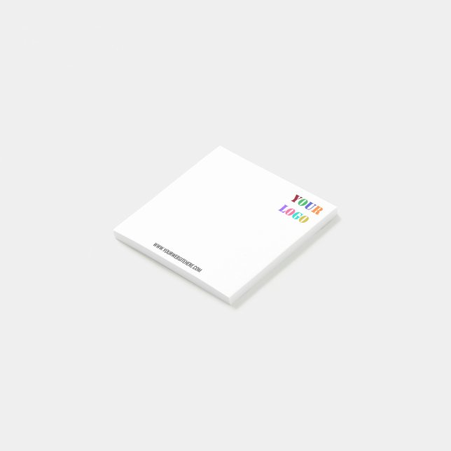 Custom Company Logo and Text Your Business Post-it Notes (Angled)