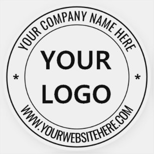 Custom Company Logo and Text Your Business Sticker
