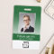Custom Company Logo Bar Code Employee Photo Green