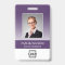 Custom Company Logo Bar Code Employee Photo Purple