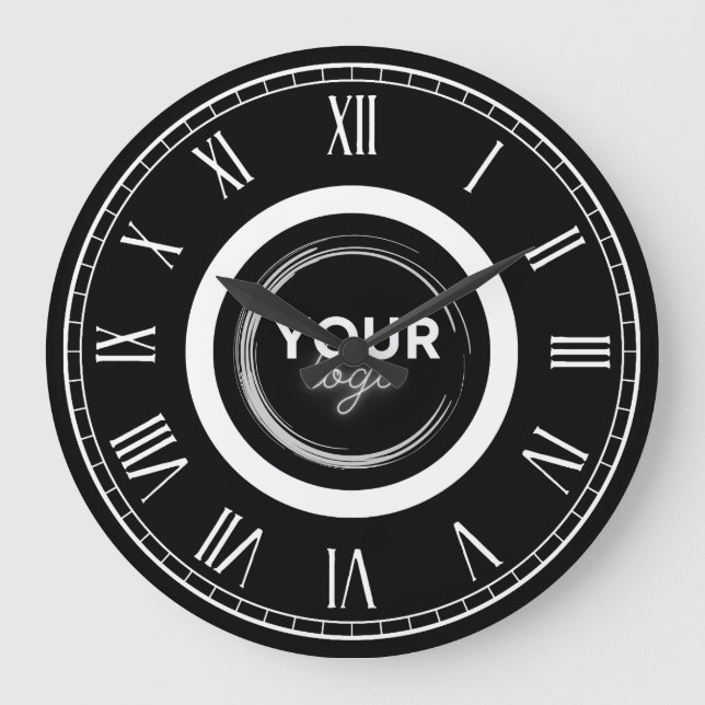 Custom Company Logo Branded Large Clock (Front)