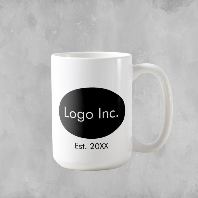 Custom Company Logo - Branded Mug Black (Create Your Own Custom  Logo Mug)