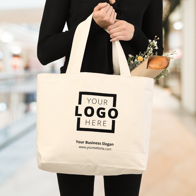 Custom Company Logo Branded Promotional Large Tote Bag (Creator Uploaded)