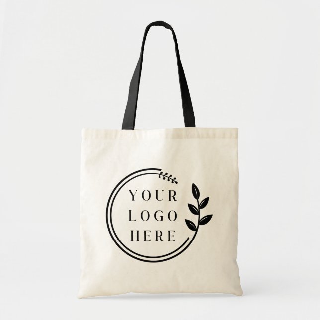 Custom Company Logo Budget Business Custom Cotton Tote Bag (Front)