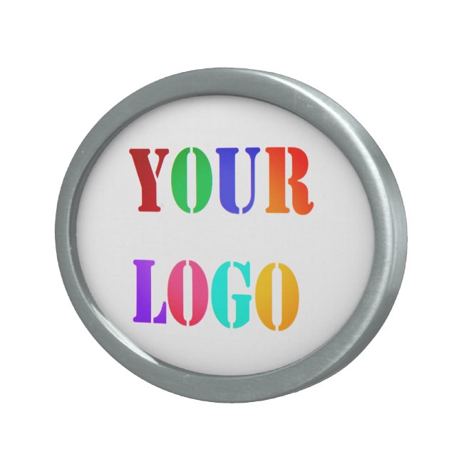 Custom Company Logo Business Belt Buckle Template Zazzle