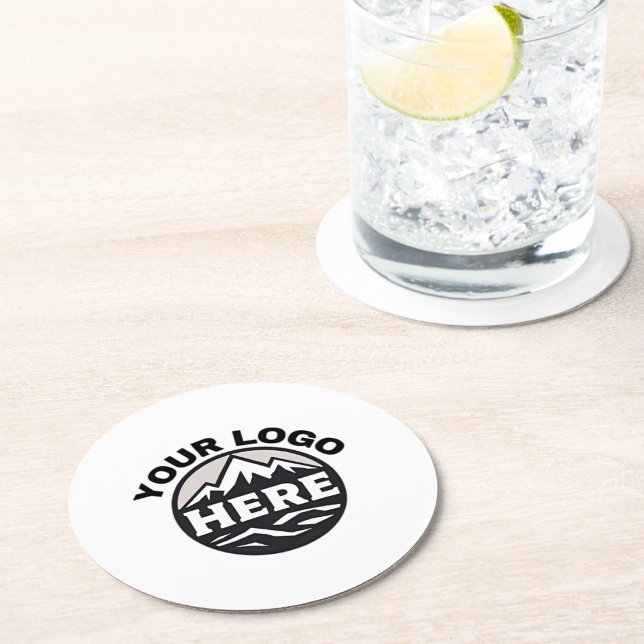  Custom Company Logo Business  Branded Circle  Round Paper Coaster (Creator Uploaded)
