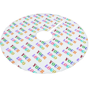 Custom Company Logo Business Christmas Tree Skirt