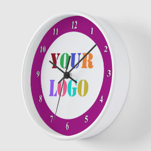 Custom Company Logo Business Clock - Choose Colour