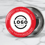 Custom Company Logo Business Corporate Branded 6 Cm Round Badge<br><div class="desc">Create your own custom pinback button pin with your company logo and personalised brand message or contact info. This is a promotional giveaway button for marketing your business on trade shows, conferences, and other company events. You can easily change the background colour to match your corporate colours. No minimum order...</div>