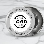 Custom Company Logo Business Corporate Branded 6 Cm Round Badge<br><div class="desc">Create your own custom pinback button pin with your company logo and personalised brand message or contact info. This is a promotional giveaway button for marketing your business on trade shows, conferences, and other company events. You can easily change the background colour to match your corporate colours. No minimum order...</div>