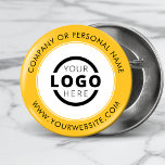 Custom Company Logo Business Corporate Branded 6 Cm Round Badge<br><div class="desc">Create your own custom pinback button pin with your company logo and personalised brand message or contact info. This is a promotional giveaway button for marketing your business on trade shows, conferences, and other company events. You can easily change the background colour to match your corporate colours. No minimum order...</div>
